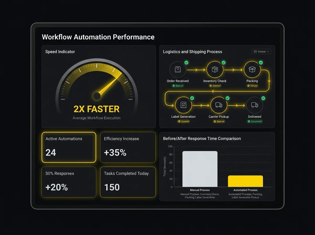 Automatizaci&oacute;n de backoffice en Kazco Logistics — velocidad de respuesta duplicada con IA de Webskill